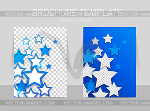 Flyer back and front template design - vector image