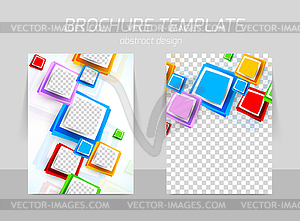 Flyer back and front template design - vector clipart / vector image