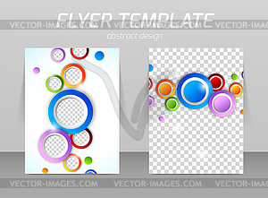 Flyer back and front design template - royalty-free vector clipart