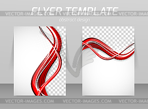 Flyer back and front design template - vector image