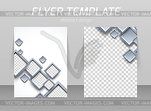 Flyer back and front design template - vector clipart