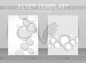 Flyer back and front design template - vector image