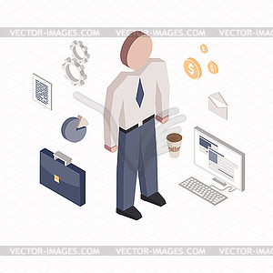 Office worker - vector clip art