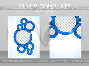 Флаер шаблон - клипарт в векторном виде