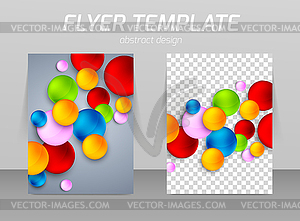 Flyer template - stock vector clipart