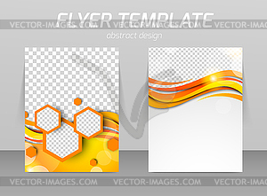 Abstract flyer template design - vector clip art