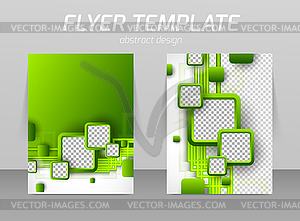 Abstract flyer template design - vector clip art