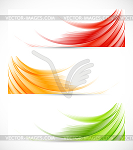 Set of wavy banners - vector image