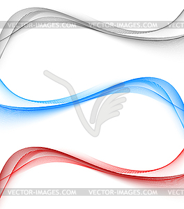 Set of soft wavy banners - vector clipart