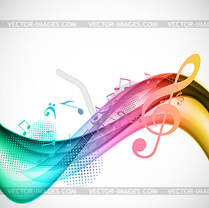 Colorful music background - vector clipart