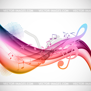 Colorful music background - vector clip art