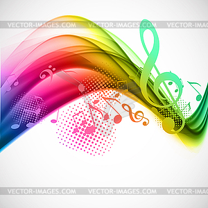 Colorful music background - vector clipart