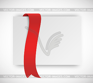 Card with ribbon - vector clipart