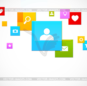 Social media concept - vector clipart / vector image