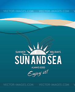 Summer poster - stock vector clipart