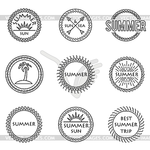 Set of stamp - white & black vector clipart