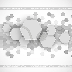 Abstract blue hexagons background - vector EPS clipart