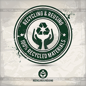 Recycling and reusing - vector clip art