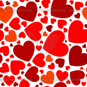 Bright red hearts - vector clipart