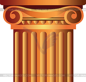 Decorated column top capital illustration - vector image