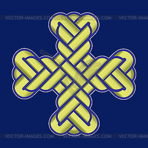 Vector image of twisted Christian Holy cross - vector image