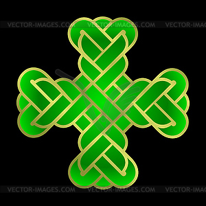 Vector image of twisted Christian Holy cross - vector clipart