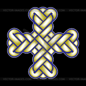 Vector image of twisted Christian Holy cross - vector clip art