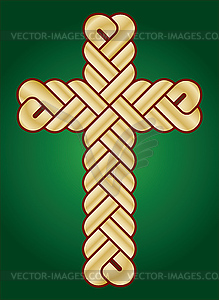 Vector image of twisted Christian Holy cross - royalty-free vector image