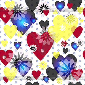 Seamless valentine pattern - vector clip art