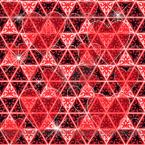 Patterned texture Valentine`s Day - vector image