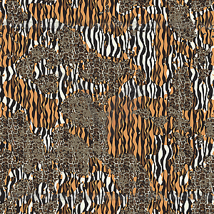 Striped patterned frame - vector image