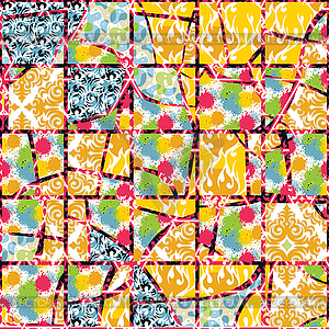 Creative patterned frame - vector clip art