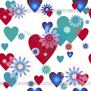 Seamless valentine pattern - vector clipart