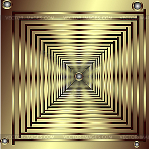 Patterned gold frame - vector clipart