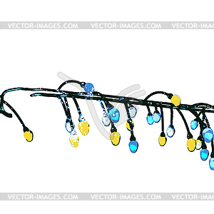 Detail of electric garland - vector image