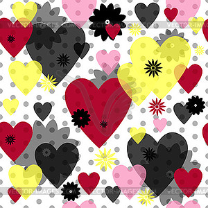 Seamless valentine pattern - vector image