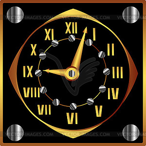 Wall clock with arrows - vector image