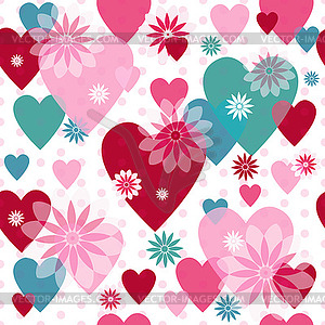 Seamless valentine pattern-new - vector clip art