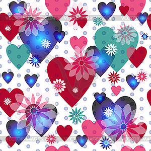 Seamless valentine pattern - vector clipart