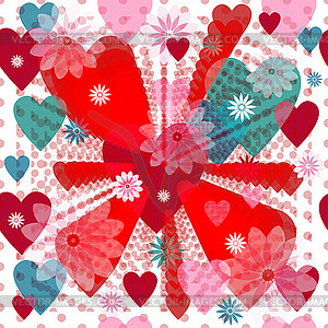 Seamless valentine pattern-new - vector clipart