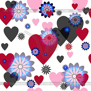 Seamless valentine pattern - vector image