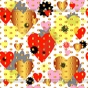 Seamless valentine pattern - vector image