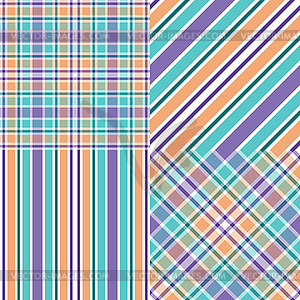 Set abstract striped seamless patterns - stock vector clipart