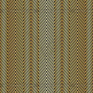 Seamless szigzag striped black and gold stripes - vector clip art