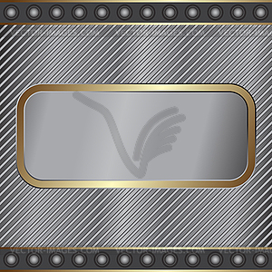 Shiny abstract metallic silvey frame - vector clipart