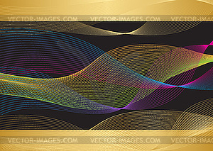 Creative business gold-black card templates - vector EPS clipart