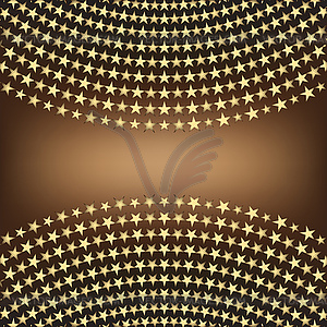 Sparkling frame with golden stars and place for text - vector clipart