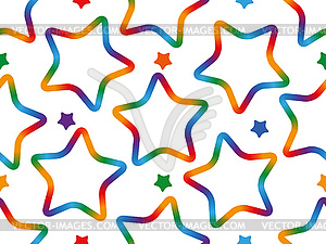 Seamless pattern with multi-colored stars - vector clipart