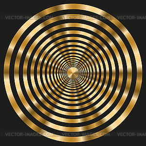 Elegant frame with gold concentric circles - vector clipart