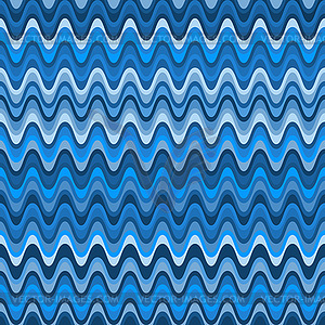 Seamless pattern with colorful blue waves - vector clip art